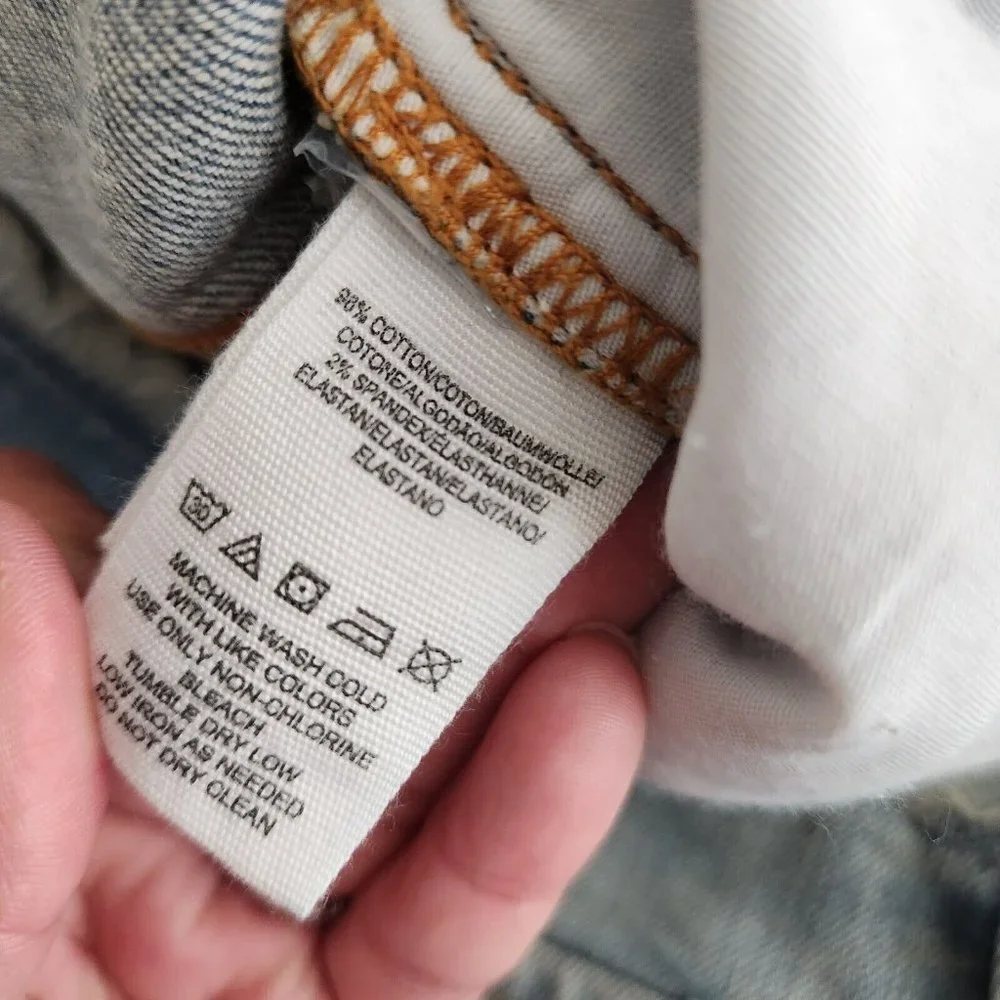 Free People Jeans Free‎ People 90s Raw Waist Bleached Bootcut Crop sz 25